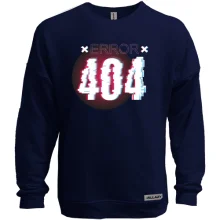 Свитшот без начеса ERROR 404 в стиле глитч