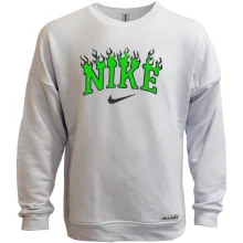Світшот без начосу з лого Nike в полум'ї