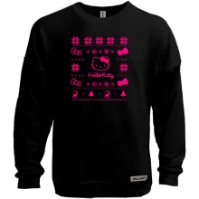 Свитшот без начеса с новогодним принтом "Hello Kitty"