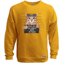 Свитшот без начеса с арестованным котом "Kitty BAD"