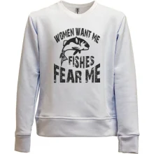 Дитячий світшот без начосу Women want me Fish fear me