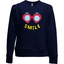 Детский свитшот без начеса Smile Клубника