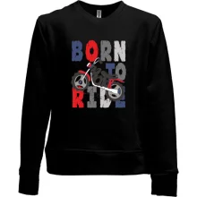 Дитячий світшот без начосу Born to Ride Мотоцикл