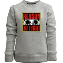 Детский свитшот без начеса Reason to fight Череп