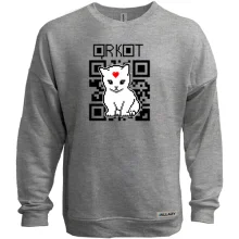 Свитшот без начеса "QR кот"
