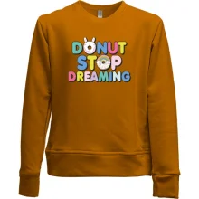 Детский свитшот без начеса Donut stop dreaming