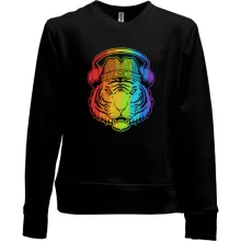 Детский свитшот без начеса Rainbow Tiger