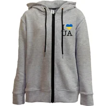 Детское худи на молнии "I ♥ UA"