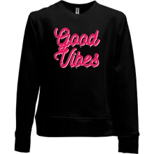 Детский свитшот без начеса Good vibes