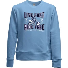 Дитячий світшот без начосу Live Fast Ride Free