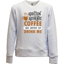 Детский свитшот без начеса Authentic coffee