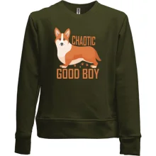 Детский свитшот без начеса Chaotic good boy