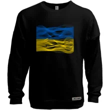 Свитшот без начеса "Флаг Украины в виде волн"