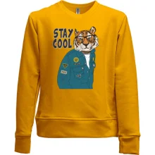 Детский свитшот без начеса Stay cool tiger