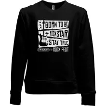 Детский свитшот без начеса Born to be a Rockstar