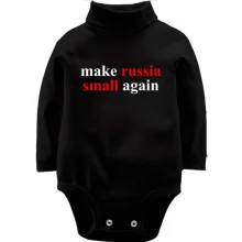 Детское боди с длинным рукавом Make russia small again