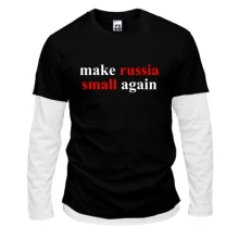 Комбинированный лонгслив Make russia small again