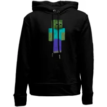 Детское худи без начеса Minecraft Зомби