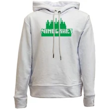 Детское худи без начеса Minecraft Green Logo
