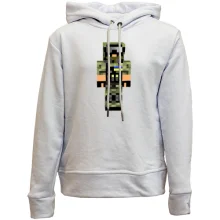 Детское худи без начеса Воин ВСУ в стиле Minecraft