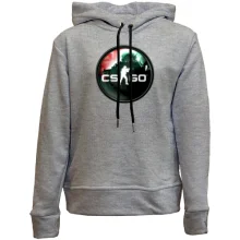Детское худи без начеса с круглой эмблемой CS GO