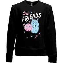 Детский свитшот без начеса Pink and Blue Best Friends