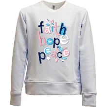 Детский свитшот без начеса Faith Hope Peace