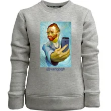 Детский свитшот без начеса @vangogh селфи