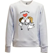 Детский свитшот без начеса Kissing Couple Forever
