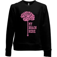 Детский свитшот без начеса My brain here
