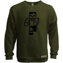 Свитшот без начеса с силуэтом персонажа Minecraft