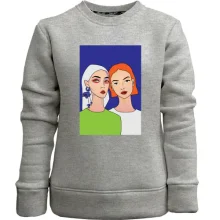Детский свитшот без начеса Blonde and redhead