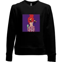 Детский свитшот без начеса Redhead girl with birds