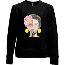 Детский свитшот без начеса Woman with pop art portrait