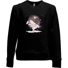 Детский свитшот без начеса Baby girl with butterfly