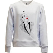 Детский свитшот без начеса Girl with red lips