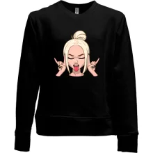 Детский свитшот без начеса Art. Blonde shows tongue