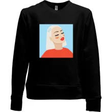 Детский свитшот без начеса Blonde portrait art