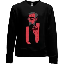 Детский свитшот без начеса Red man portrait art