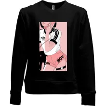 Детский свитшот без начеса Girl in adidas