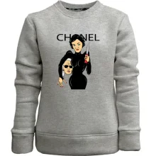 Детский свитшот без начеса Chanel woman with knife