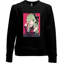 Детский свитшот без начеса Blonde girl on pink