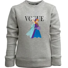 Детский свитшот без начеса VOGUE Elsa and Anna