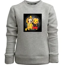 Детский свитшот без начеса Mickey mouse and pikachu