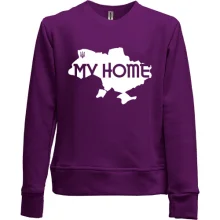 Детский свитшот без начеса с картой "My HOME"