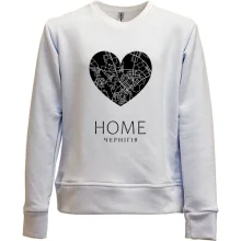Детский свитшот без начеса с сердцем "Home Чернигов"
