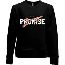 Детский свитшот без начеса с принтом "Make a promise"