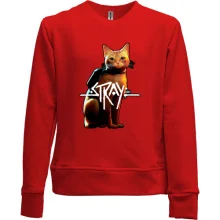 Детский свитшот без начеса с кошкой "Stray"