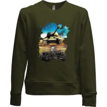 Детский свитшот без начеса с танком (World of tanks)