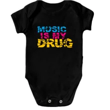Детское боди Music is my drug